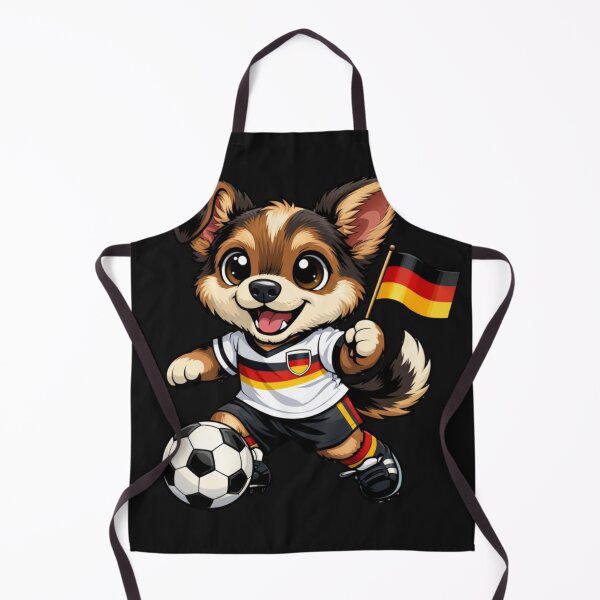 Item preview, Cute German Soccer Dog Puppy Deutschland Flag designed and sold by Tsugraf Designs.