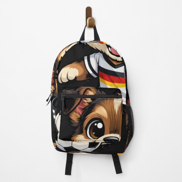 Item preview, Cute German Soccer Dog Puppy Deutschland Flag designed and sold by Tsugraf Designs.