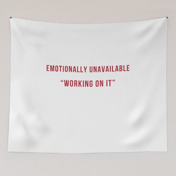Item preview, Emotionally Unavailable Working On It Shirt | Therapy Humor | Mental Health | Funny Gift designed and sold by HippyTees.