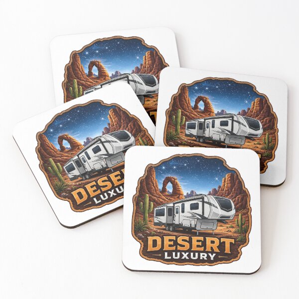 Item preview, Desert Luxury Fifth Wheel RV Art - Starry Night Southwest Camping Design designed and sold by SasquatchTrail.