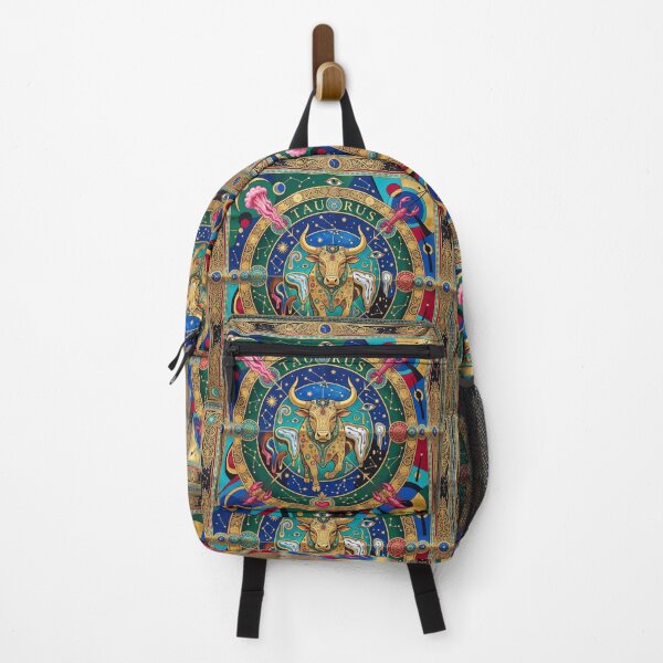 Item preview, Taurus. Zodiac sign Taurus. Gold, blue, red. Abstraction. designed and sold by Natalia-Vlad.