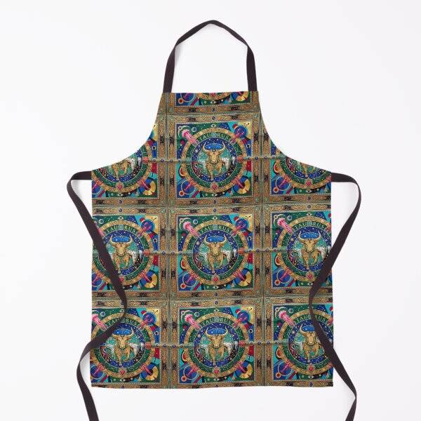 Item preview, Taurus. Zodiac sign Taurus. Gold, blue, red. Abstraction. designed and sold by Natalia-Vlad.