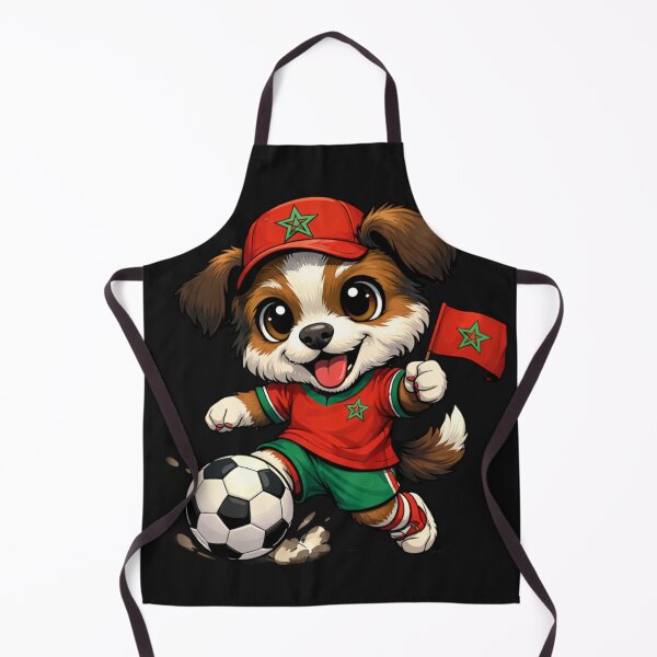 Item preview, Moroccan Soccer Dog Puppy Football Fan designed and sold by Tsugraf Designs.