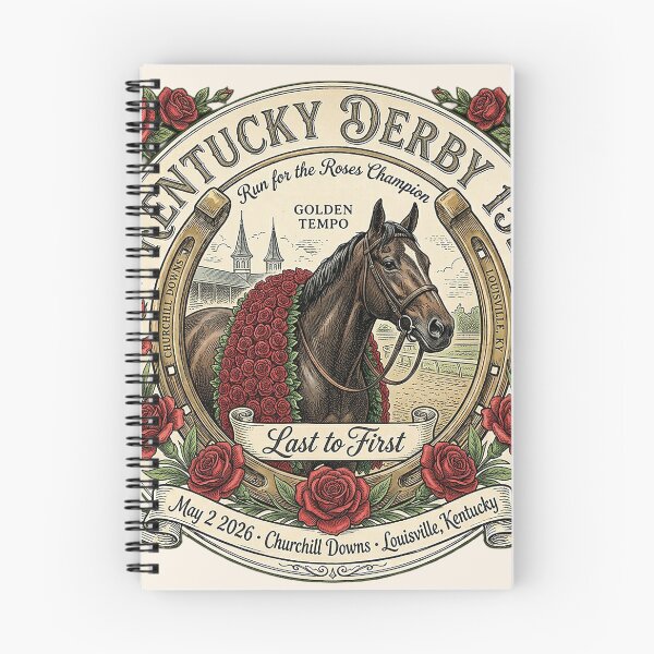 Item preview, Golden Tempo 2026 Kentucky Derby 152 horse racing design designed and sold by Ginny Luttrell.
