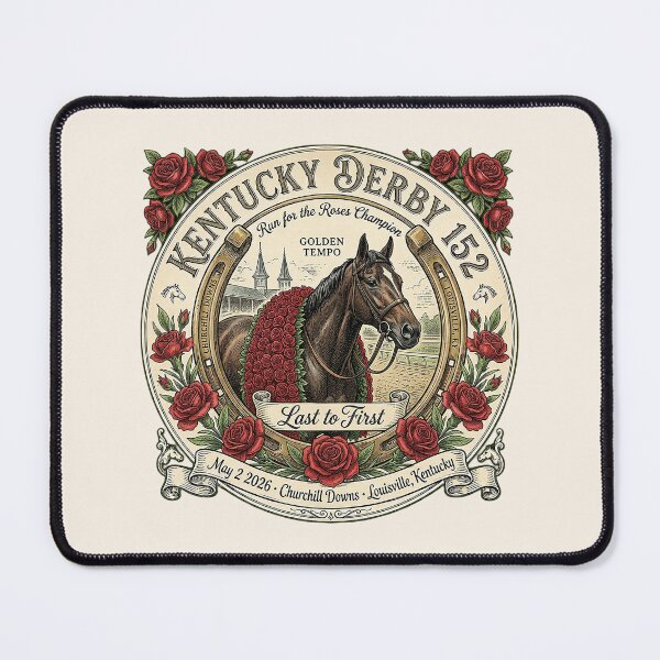 Item preview, Golden Tempo 2026 Kentucky Derby 152 horse racing design designed and sold by Ginny Luttrell.