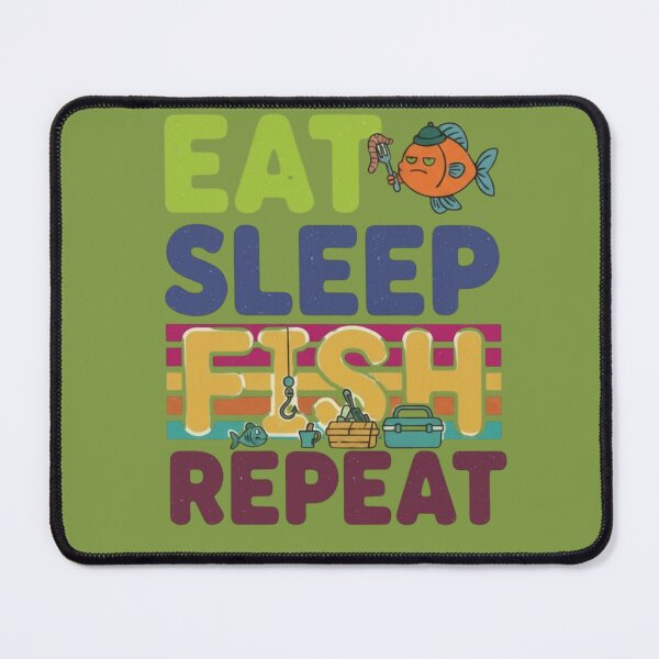 Item preview, Eat Sleep Fish Repeat Funny Fishing T-Shirt designed and sold by WearFine.