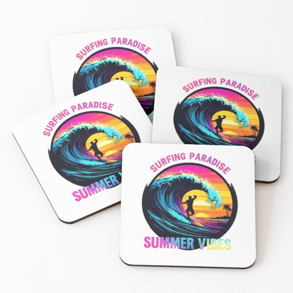 Item preview, Surfing Paradise T-Shirt – Retro Neon Surf Wave Design for Beach Lovers, Summer Vibes Fans & Surfer Gift Buyers designed and sold by GemBob Creations.