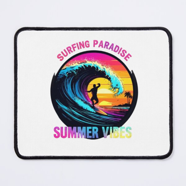 Item preview, Surfing Paradise T-Shirt – Retro Neon Surf Wave Design for Beach Lovers, Summer Vibes Fans & Surfer Gift Buyers designed and sold by GemBob Creations.
