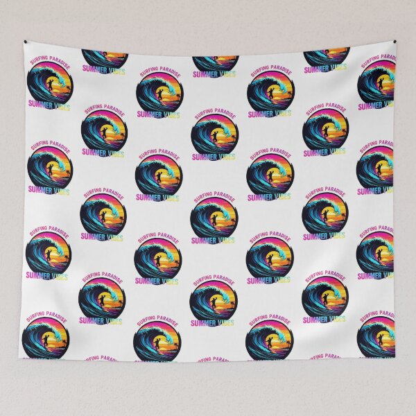 Item preview, Surfing Paradise T-Shirt – Retro Neon Surf Wave Design for Beach Lovers, Summer Vibes Fans & Surfer Gift Buyers designed and sold by GemBob Creations.