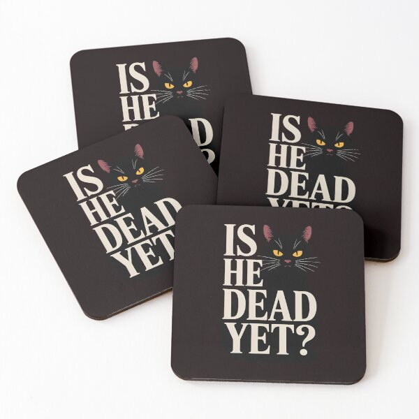 Item preview, Is He Dead Yet Cat – Sarcastic Dark Humor Retro Black Cat Graphic designed and sold by Redgiant87x.
