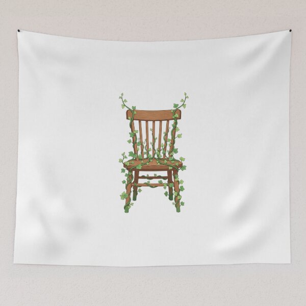 Item preview, Wooden Chair Ivy Overgrown Illustration designed and sold by AbanoubStore.