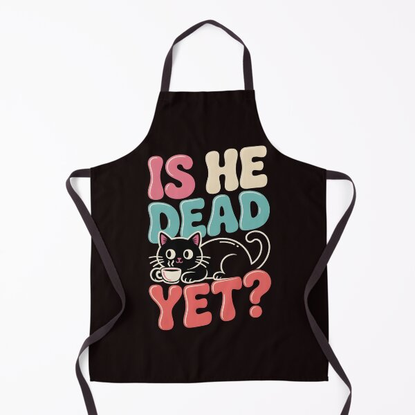 Item preview, Is He Dead Yet Cat – Funny Black Cat Dark Humor Retro Meme Design designed and sold by Redgiant87x.