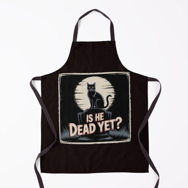 Item preview, Is He Dead Yet Cat Apparel – Retro Black Cat Sarcastic Dark Humor designed and sold by Redgiant87x.