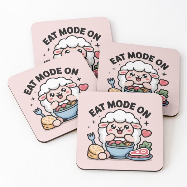Item preview, Funny Eid Al Adha Sheep T-Shirt – Eat Mode ON Cute Kawaii Sheep Design designed and sold by ABLAT-CREATIONS.