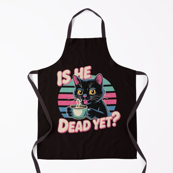 Item preview, Is He Dead Yet Cat Retro – Dark Humor Sarcastic Black Cat Style designed and sold by Redgiant87x.