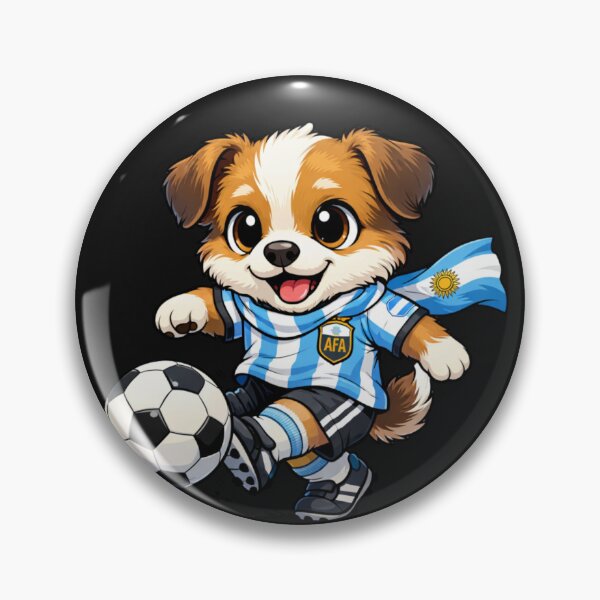 Item preview, Cute Dog Argentina Soccer Fan Puppy Football designed and sold by Tsugraf Designs.