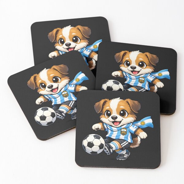 Item preview, Cute Dog Argentina Soccer Fan Puppy Football designed and sold by Tsugraf Designs.