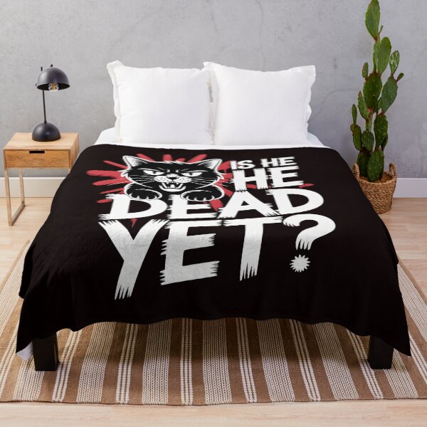 Item preview, Is He Dead Yet Cat – Sarcastic Retro Black Cat Funny Design designed and sold by Redgiant87x.