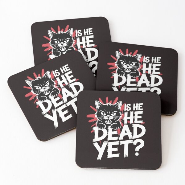 Item preview, Is He Dead Yet Cat – Sarcastic Retro Black Cat Funny Design designed and sold by Redgiant87x.