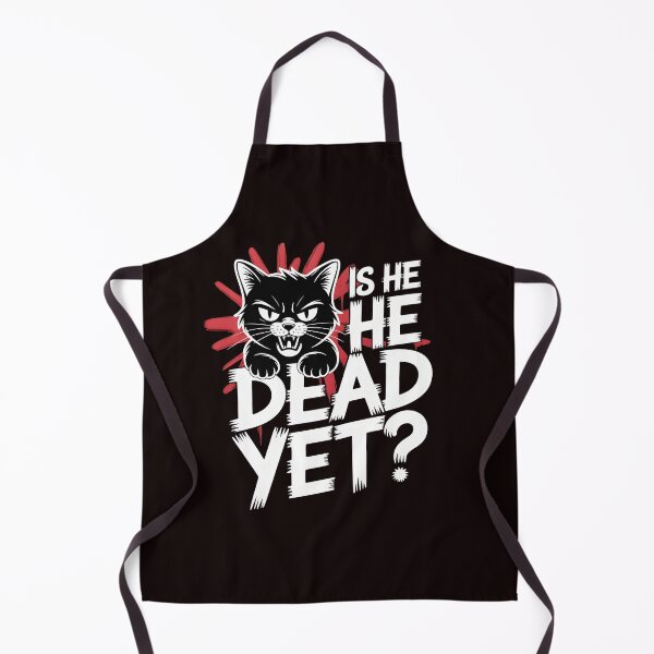 Item preview, Is He Dead Yet Cat – Sarcastic Retro Black Cat Funny Design designed and sold by Redgiant87x.