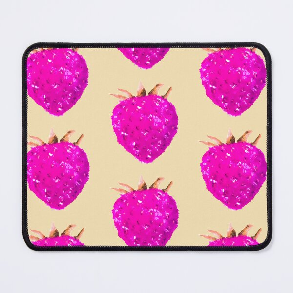 Item preview, HOT PINK STRAWBERRY On GOLD | Unique POP ART Design | Luxury Aesthetic designed and sold by BlueberrySwan.