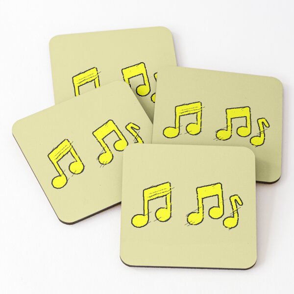 Item preview, Yellow Musical Notes Grunge Minimal designed and sold by AstronautMerch.