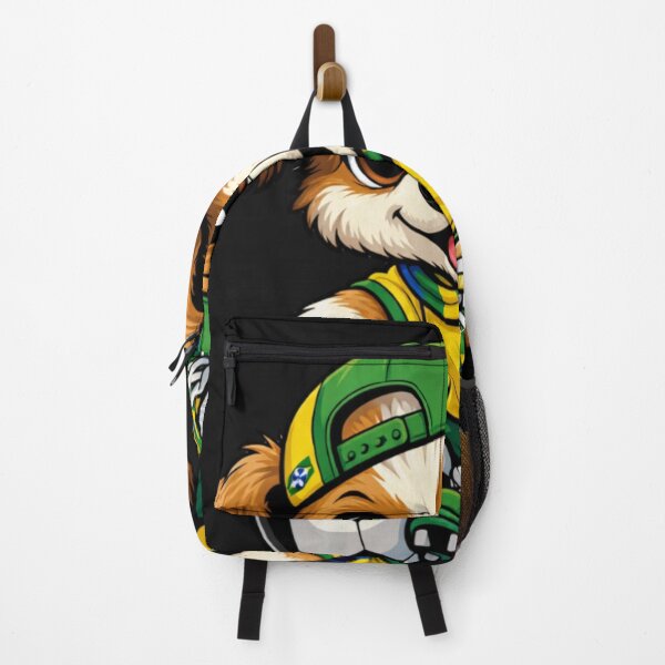 Item preview, Cute Dog Soccer Player Brazilian Fan Colors designed and sold by Tsugraf Designs.