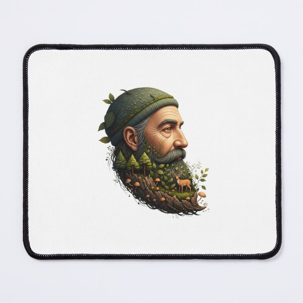 Item preview, Elderly Man Forest Beard Portrait designed and sold by AbanoubStore.