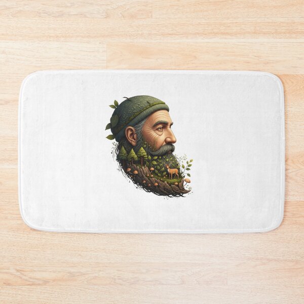 Item preview, Elderly Man Forest Beard Portrait designed and sold by AbanoubStore.