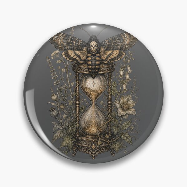 Item preview, Vintage Mystical Hawkmoth & Hourglass - Dark Academia Celestial Art designed and sold by Horizon Prime.