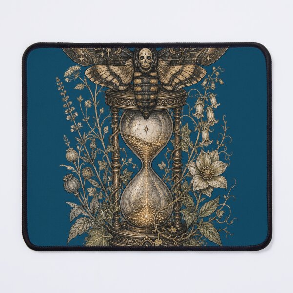 Item preview, Vintage Mystical Hawkmoth & Hourglass - Dark Academia Celestial Art designed and sold by Horizon Prime.
