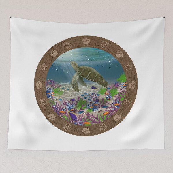 Item preview, Sea Turtle Swims to the Surface designed and sold by PeacePictured.