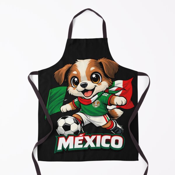 Item preview, Mexican Flag Soccer Dog Puppy Football Fan Design designed and sold by Tsugraf Designs.