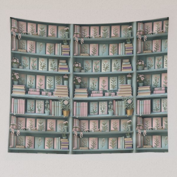 Item preview, Vintage Botanical Bookshelf in Pastel Tones designed and sold by BriSher.