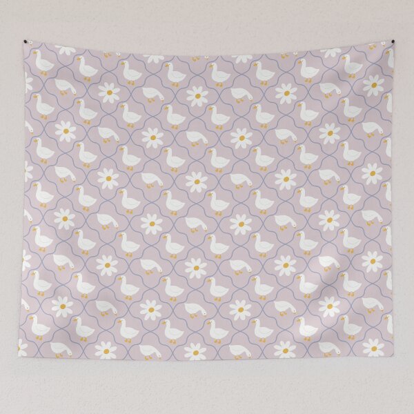 Item preview, Country Vintage Goose Daisy - Pale Purple designed and sold by meldurand.