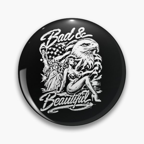 Item preview, Bad and Beautiful Patriotic Eagle Statue of Liberty black and white designed and sold by graphixpolash.