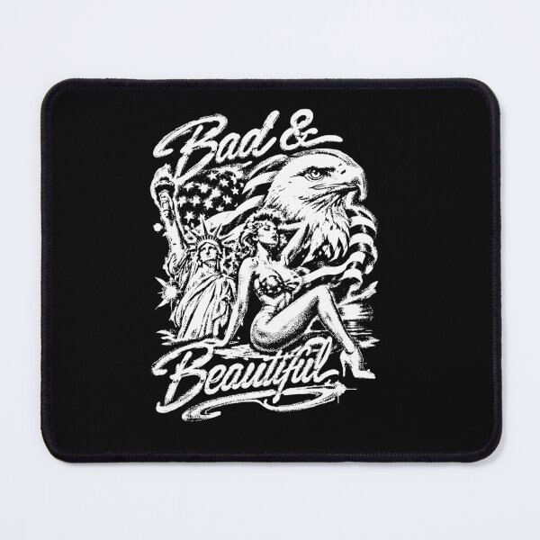 Item preview, Bad and Beautiful Patriotic Eagle Statue of Liberty black and white designed and sold by graphixpolash.
