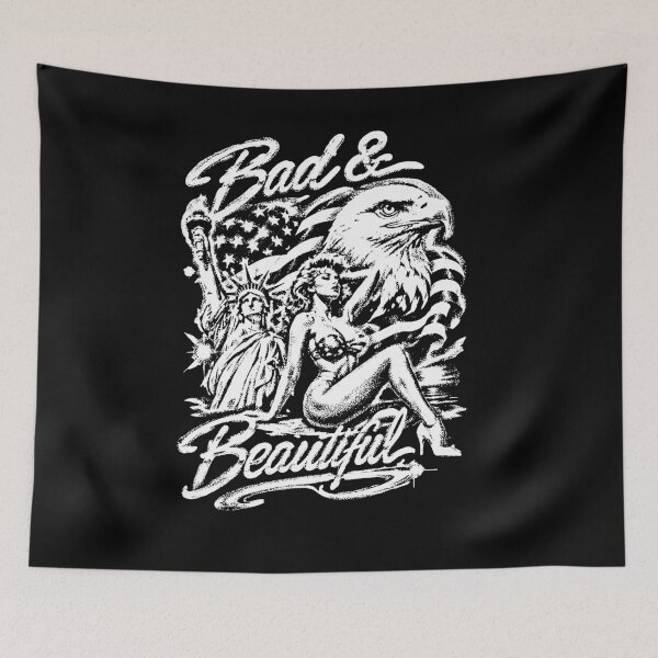 Item preview, Bad and Beautiful Patriotic Eagle Statue of Liberty black and white designed and sold by graphixpolash.