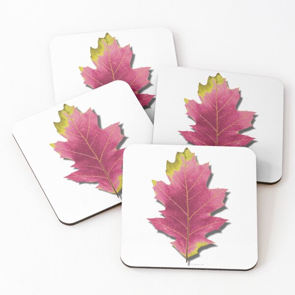 Item preview, Spring Pink Green Oak Leaf Botanical Nature Art designed and sold by Sharon Cummings Art.