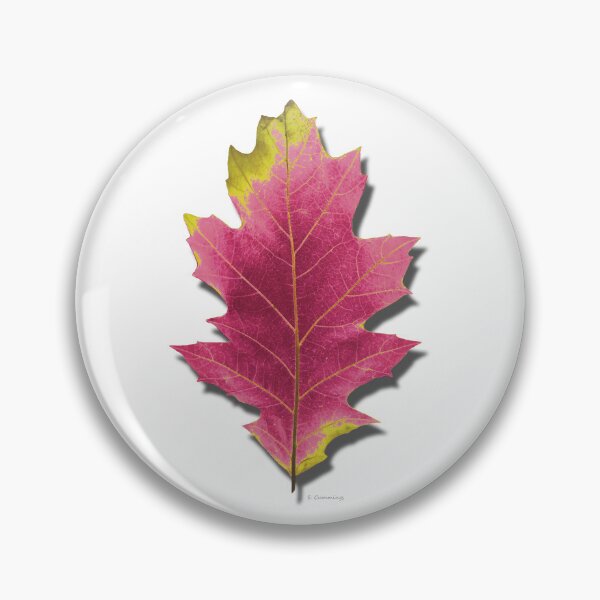 Item preview, Spring Pink Green Oak Leaf Botanical Nature Art designed and sold by Sharon Cummings Art.