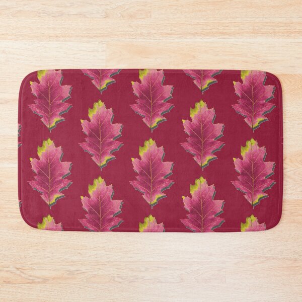Item preview, Spring Pink Green Oak Leaf Botanical Nature Art designed and sold by Sharon Cummings Art.