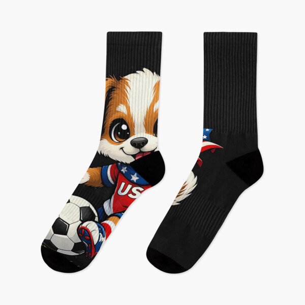 Item preview, Cute Puppy Soccer Player USA Flag Dog Lover designed and sold by Tsugraf Designs.