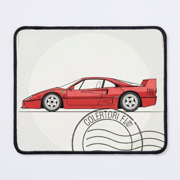 Item preview, Ferrari F40 Supercar Vintage Postage Stamp Art Poster designed and sold by Motorline44.