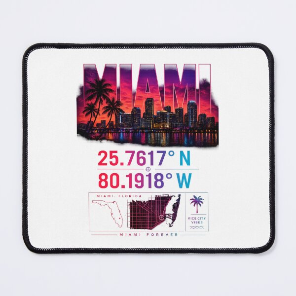 Item preview, Miami Coordinates Neon Skyline designed and sold by MKDSN.