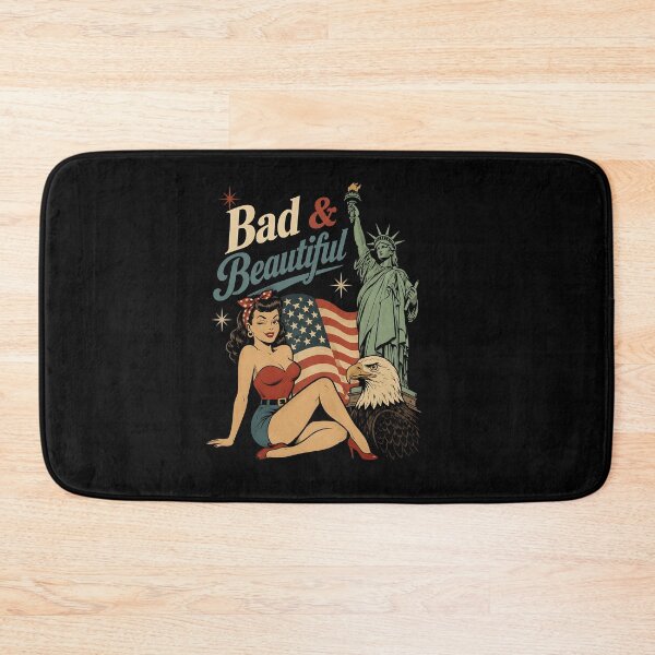 Item preview, Bad and Beautiful Patriotic Pinup Girl Eagle Statue of Liberty  designed and sold by graphixpolash.
