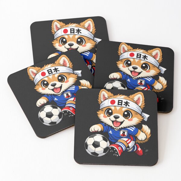 Item preview, Cute Shiba Inu Soccer Player Japan Fan Dog designed and sold by Tsugraf Designs.