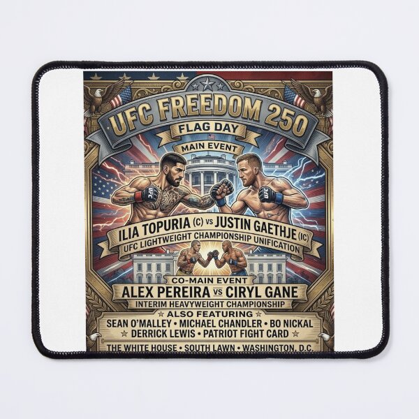 Item preview, UFC Freedom 250: Topuria vs. Gaethje - White House Fight Card 2026 designed and sold by FarDesign.