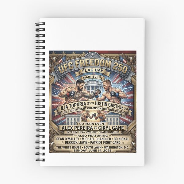 Item preview, UFC Freedom 250: Topuria vs. Gaethje - White House Fight Card 2026 designed and sold by FarDesign.