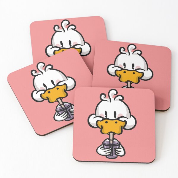 Item preview, Boba Duck: The Teal is Real! (Sweet Pink Edition) - 珍奶小鴨：甜蜜粉紅系列 (タピオカ・アヒル：スイートピンク限定版) designed and sold by MeowdelStudio.