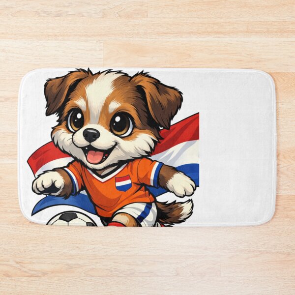Item preview, Dutch Soccer Dog Mascot Netherlands Flag designed and sold by Tsugraf Designs.